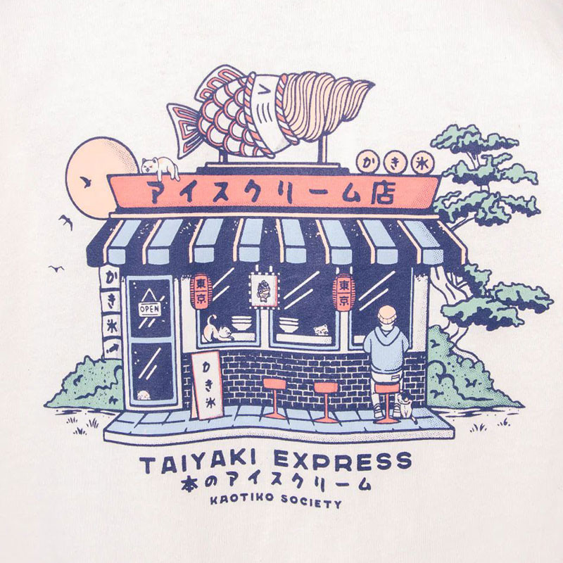 Camiseta Kaotiko: Taiyaki SS Organic Cotton (Ivory)
