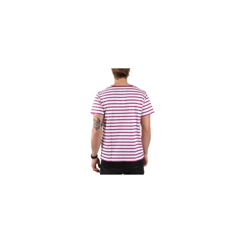 Camiseta CLWR: POCKET TEE (BORDEAUX STRIPE)