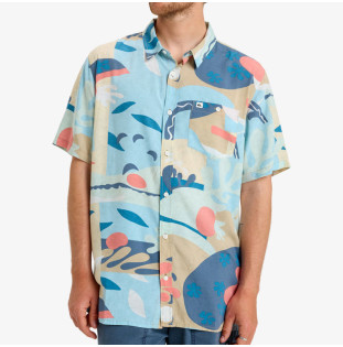 Camisa Quiksilver: Safe Paradise (Khaki Abstractom)