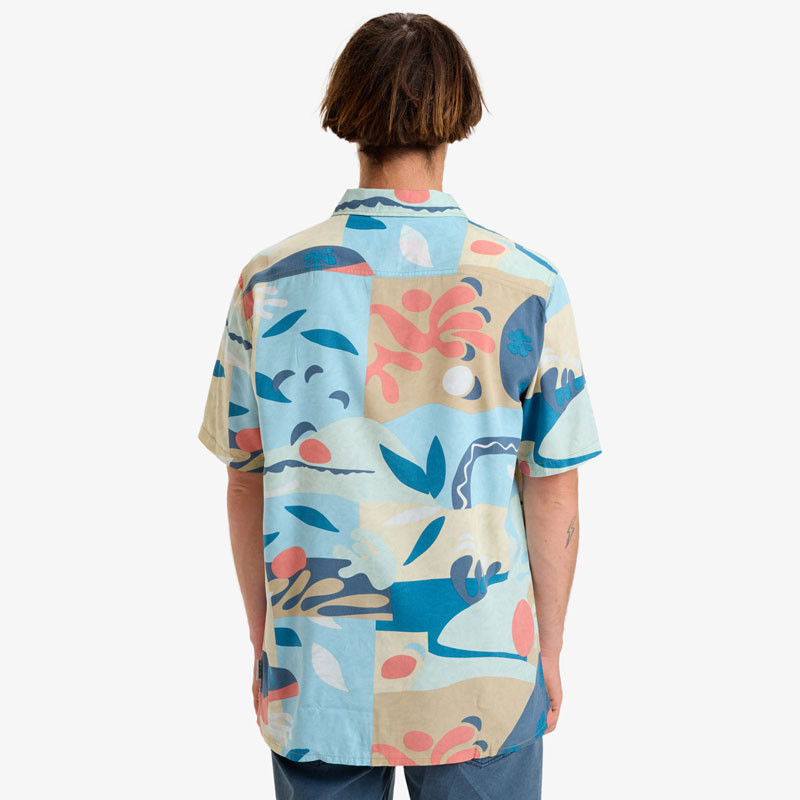 Camisa Quiksilver: Safe Paradise (Khaki Abstractom)