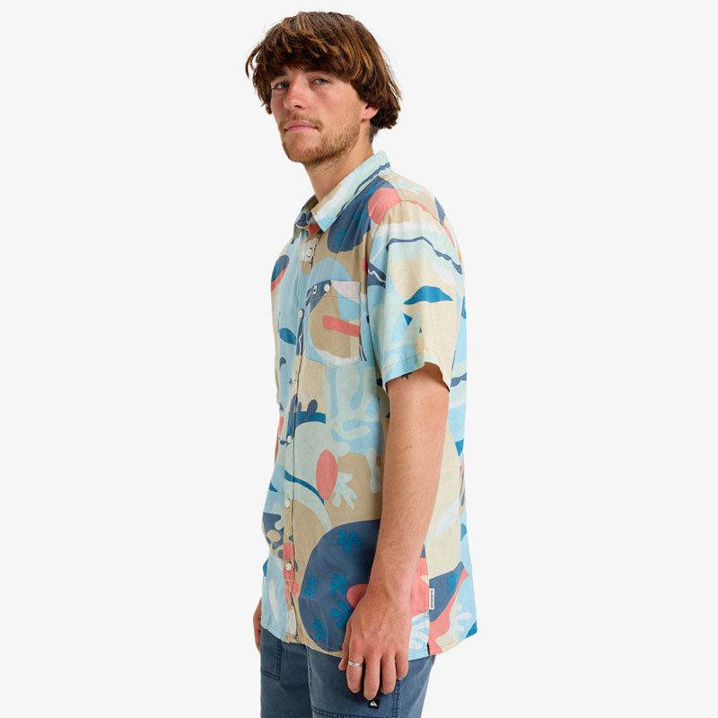 Camisa Quiksilver: Safe Paradise (Khaki Abstractom)