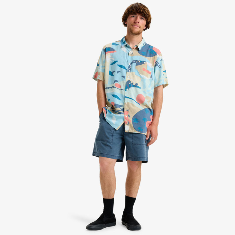 Camisa Quiksilver: Safe Paradise (Khaki Abstractom)