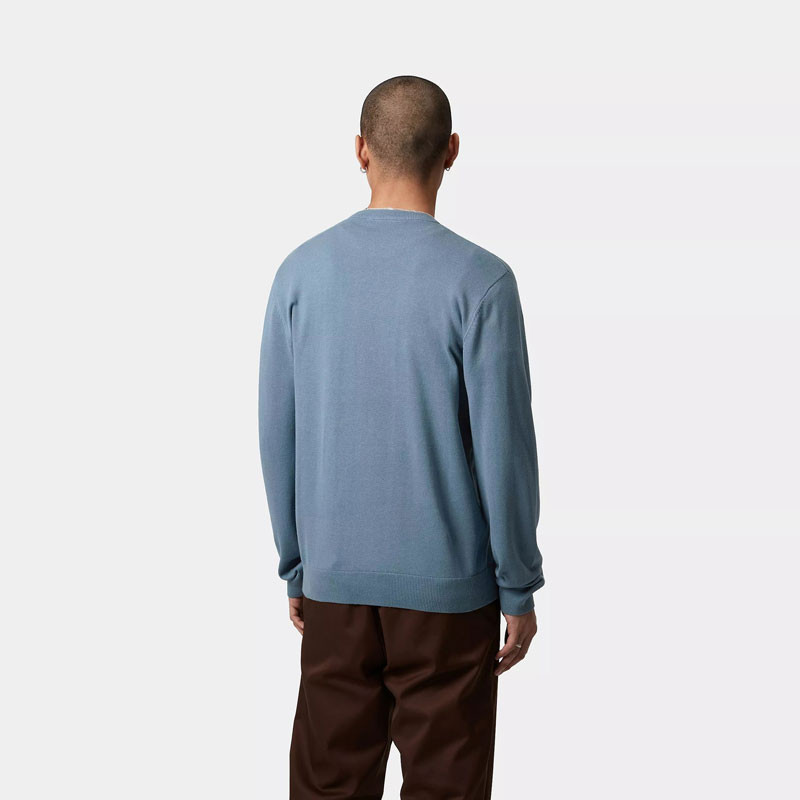 Jersey Carhartt WIP: Madison Sweater (Icy Water White)