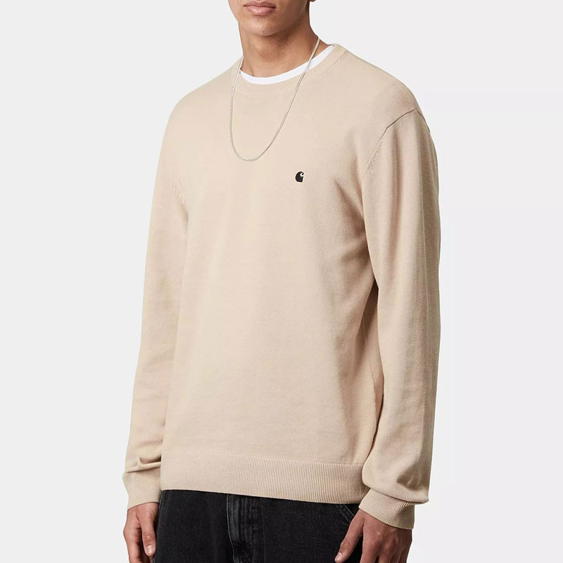 Jersey Carhartt WIP: Madison Sweater (Fleur De Sel Black)