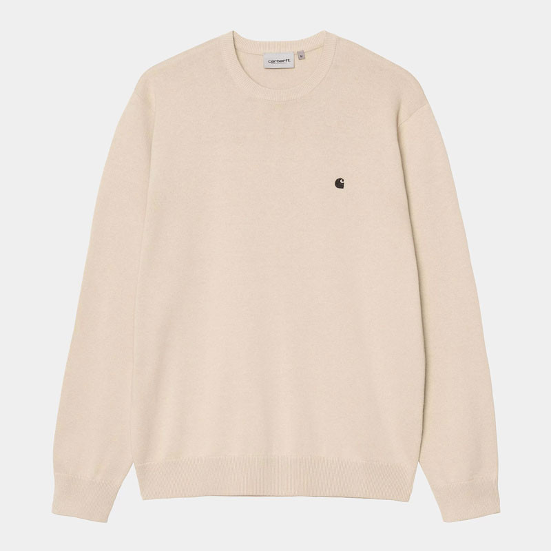 Jersey Carhartt WIP: Madison Sweater (Fleur De Sel Black)