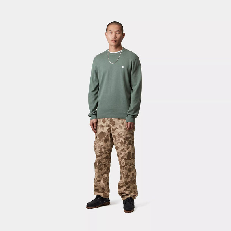 Jersey Carhartt WIP: Madison Sweater (Silver Pine White)