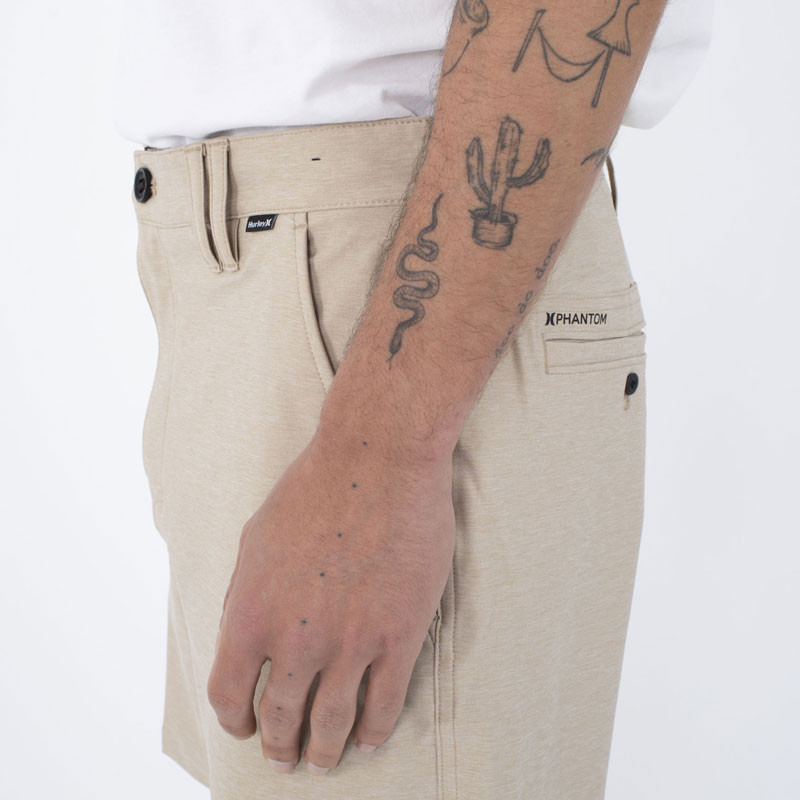 Bermuda Hurley: Phantom Heather Walkshort 18 (Khaki)