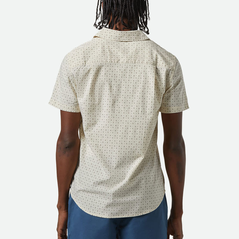 Camisa Brixton: Charter Print SS (Off White Micro Floral)