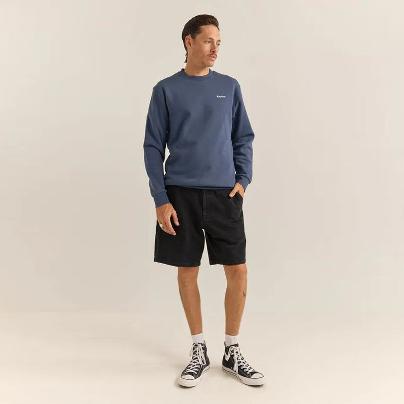 Sudadera Rhythm: Brand Fleece Crew (Navy)