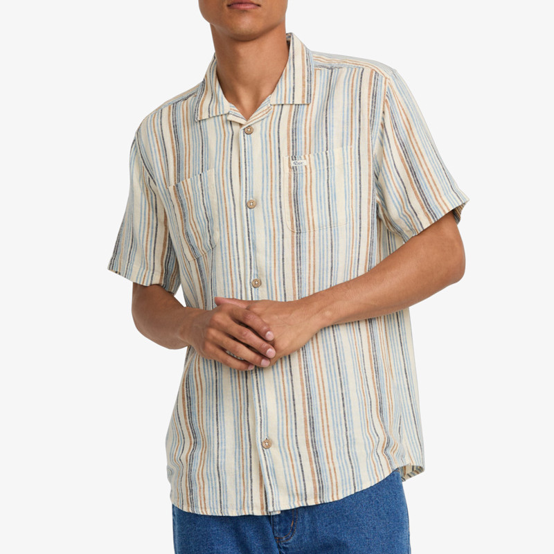 Camisa RVCA: Exotica Stripe (Natural)