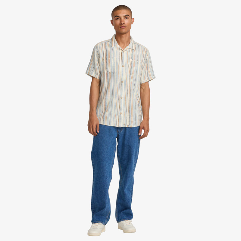 Camisa RVCA: Exotica Stripe (Natural)