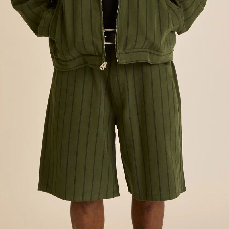 Bermuda Obey: Stripe Baggy Denim Short (Duffle Bag Mult)