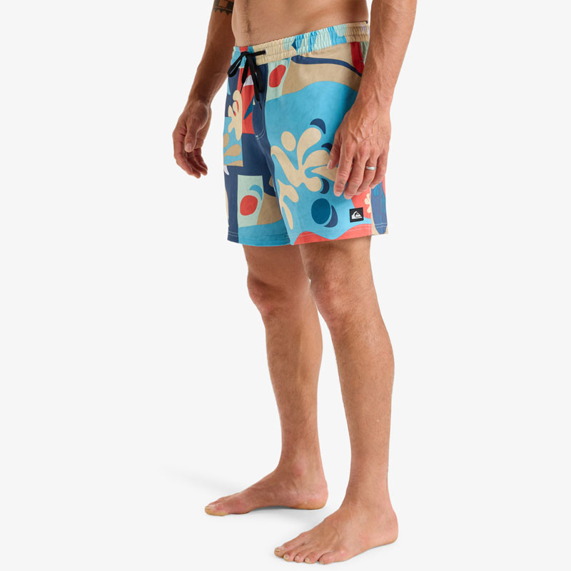 Bañador Quiksilver: Surfsilk Straight Volley (Khaki Abstract)