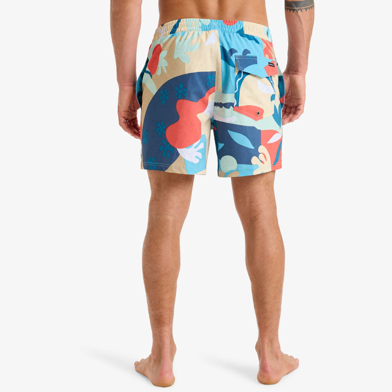 Bañador Quiksilver: Surfsilk Straight Volley (Khaki Abstract)
