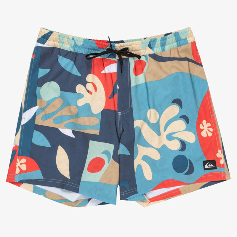 Bañador Quiksilver: Surfsilk Straight Volley (Khaki Abstract)