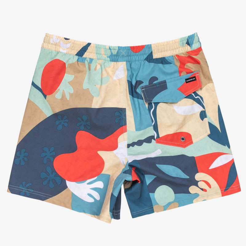 Bañador Quiksilver: Surfsilk Straight Volley (Khaki Abstract)