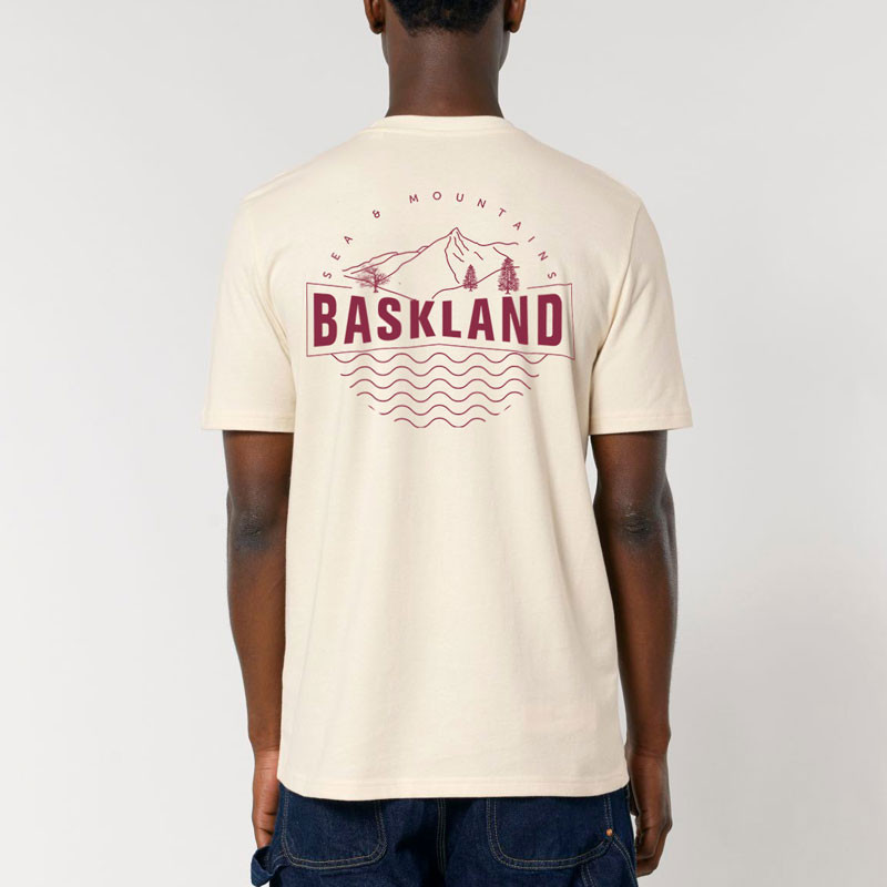 Camiseta Atlas: Baskland (Natural Raw Burgundy)