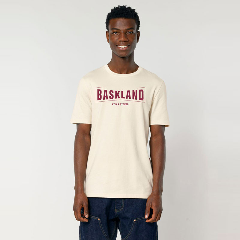 Camiseta Atlas: Baskland (Natural Raw Burgundy)