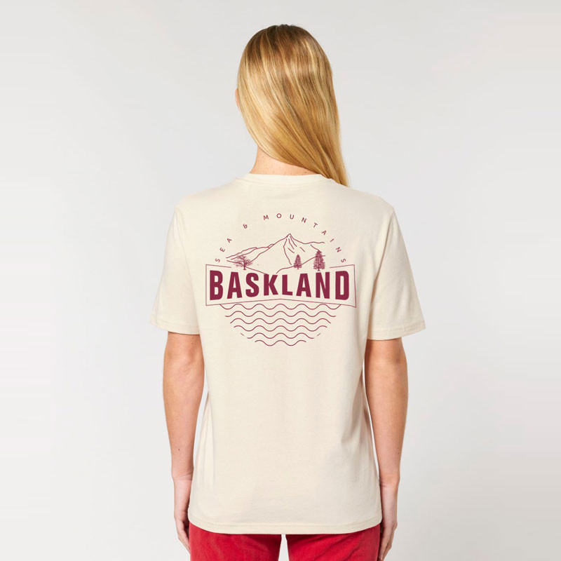Camiseta Atlas: Baskland (Natural Raw Burgundy)