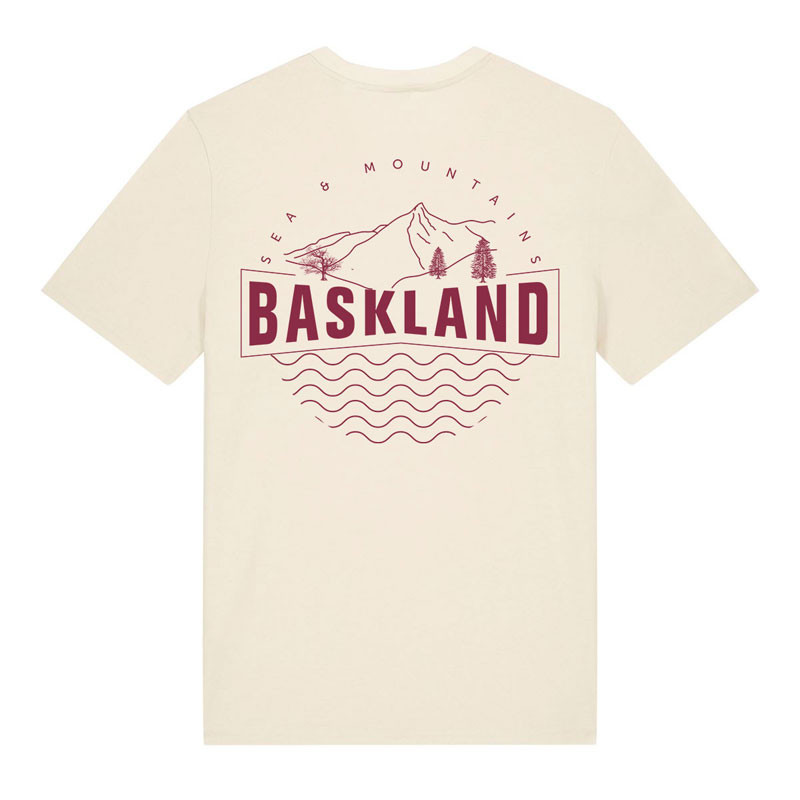 Camiseta Atlas: Baskland (Natural Raw Burgundy)