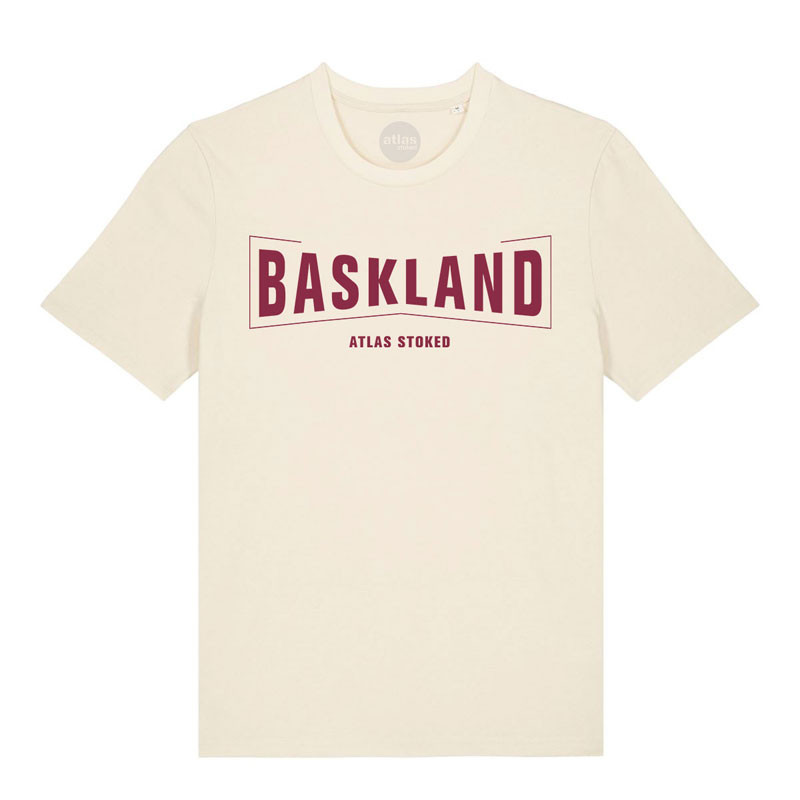 Camiseta Atlas: Baskland (Natural Raw Burgundy)