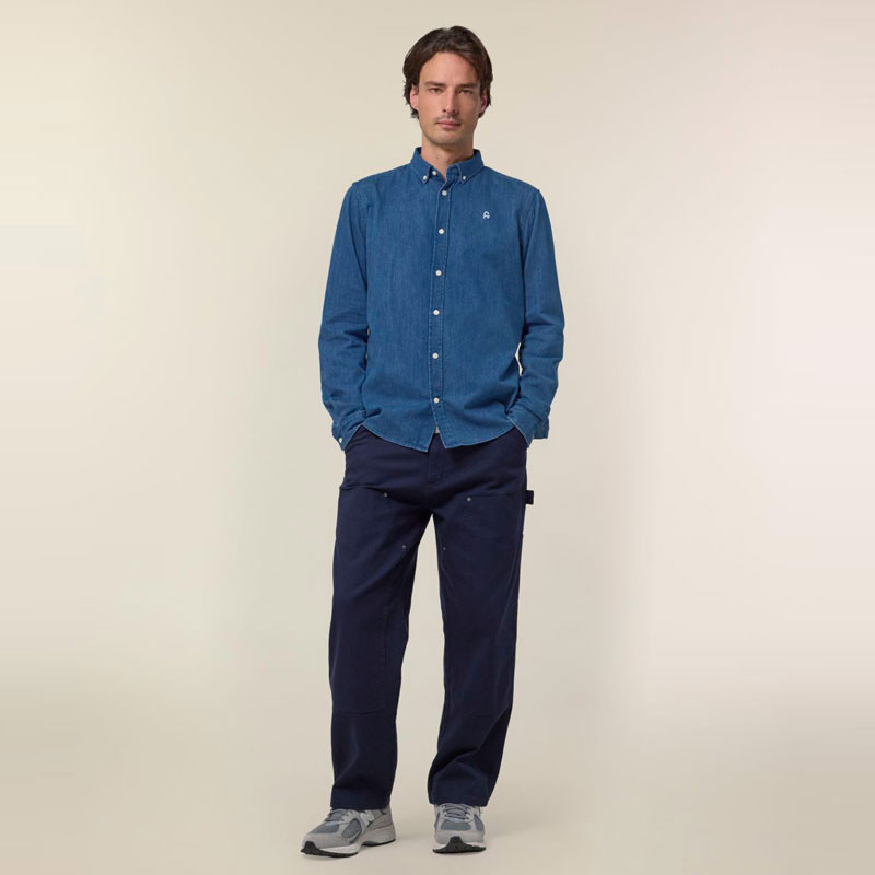 Camisa Atlas: Denim Shirt (Mid Wash)