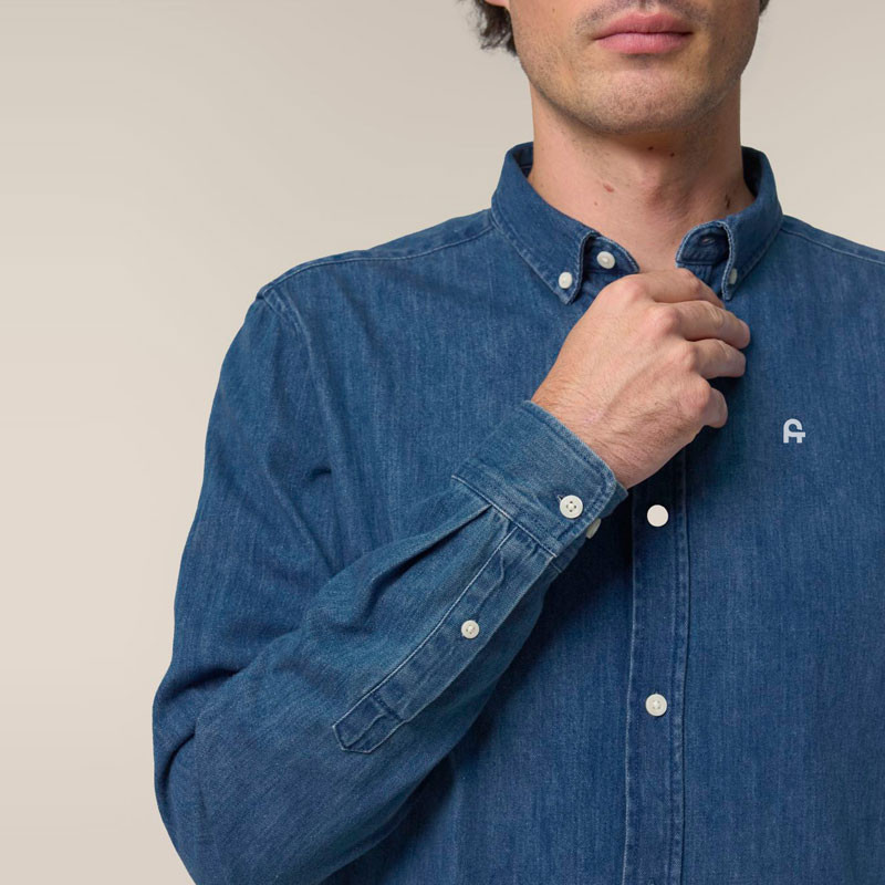 Camisa Atlas: Denim Shirt (Mid Wash)