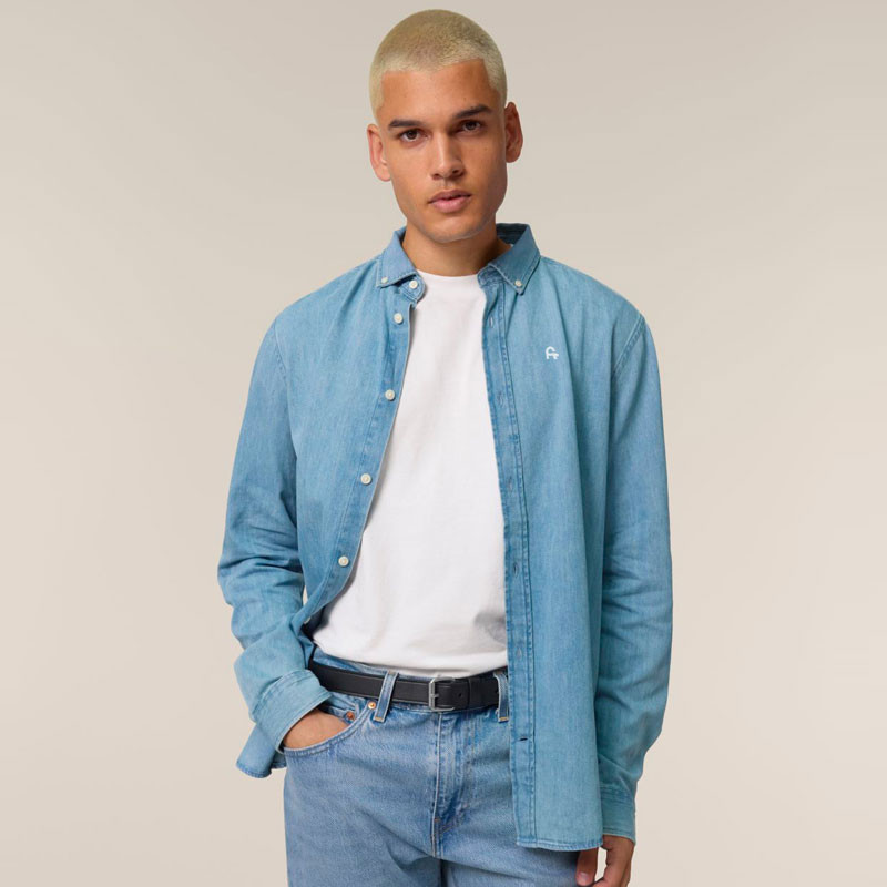 Camisa Atlas: Denim Shirt (Light Wash)