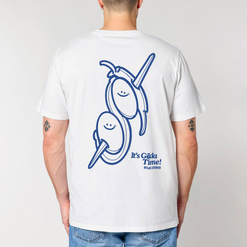 Camiseta Atlas: Gilda (White Blue)