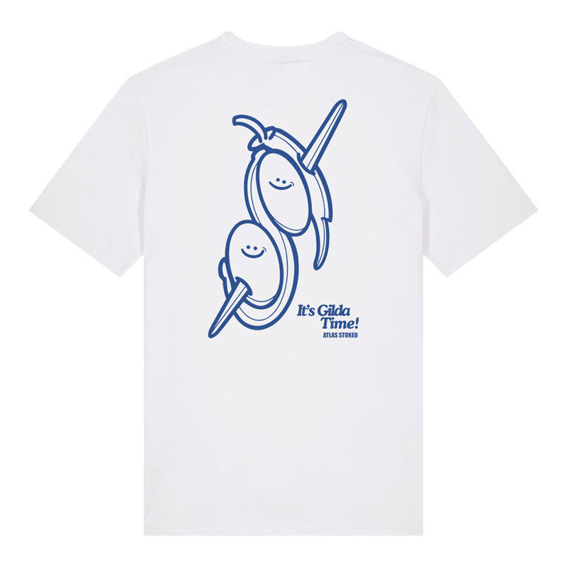 Camiseta Atlas: Gilda (White Blue)