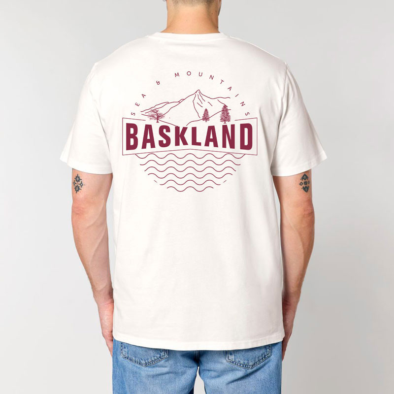 Camiseta Atlas: Baskland (Off White Burgundy)