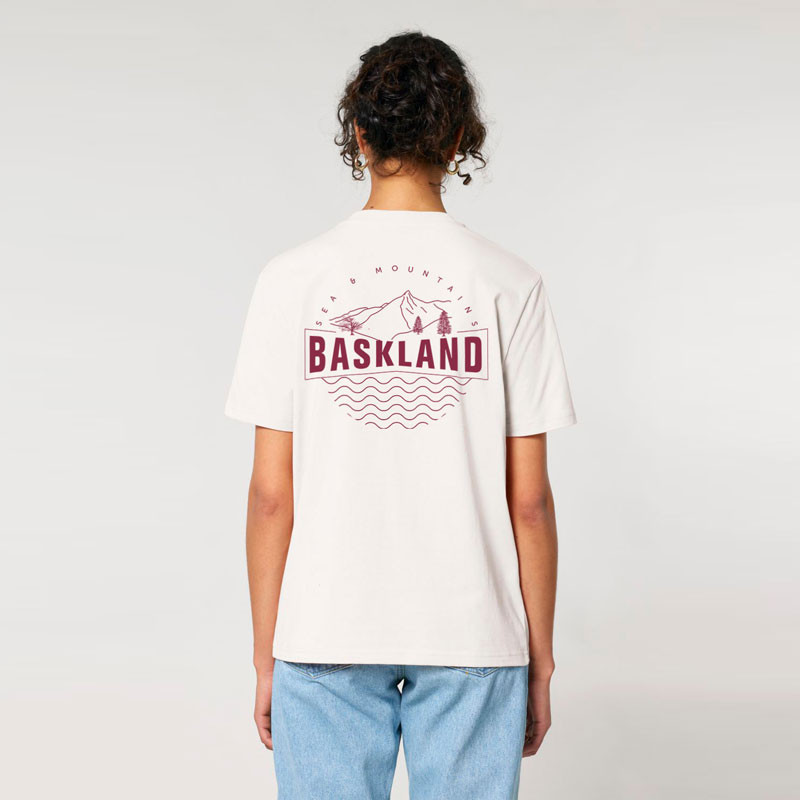 Camiseta Atlas: Baskland (Off White Burgundy)