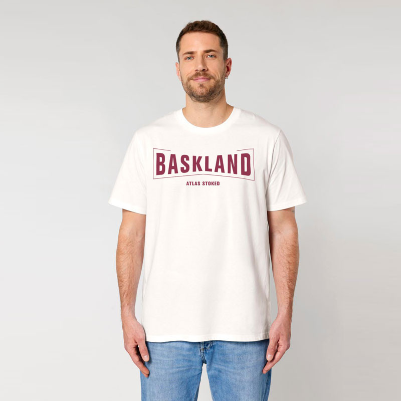 Camiseta Atlas: Baskland (Off White Burgundy)