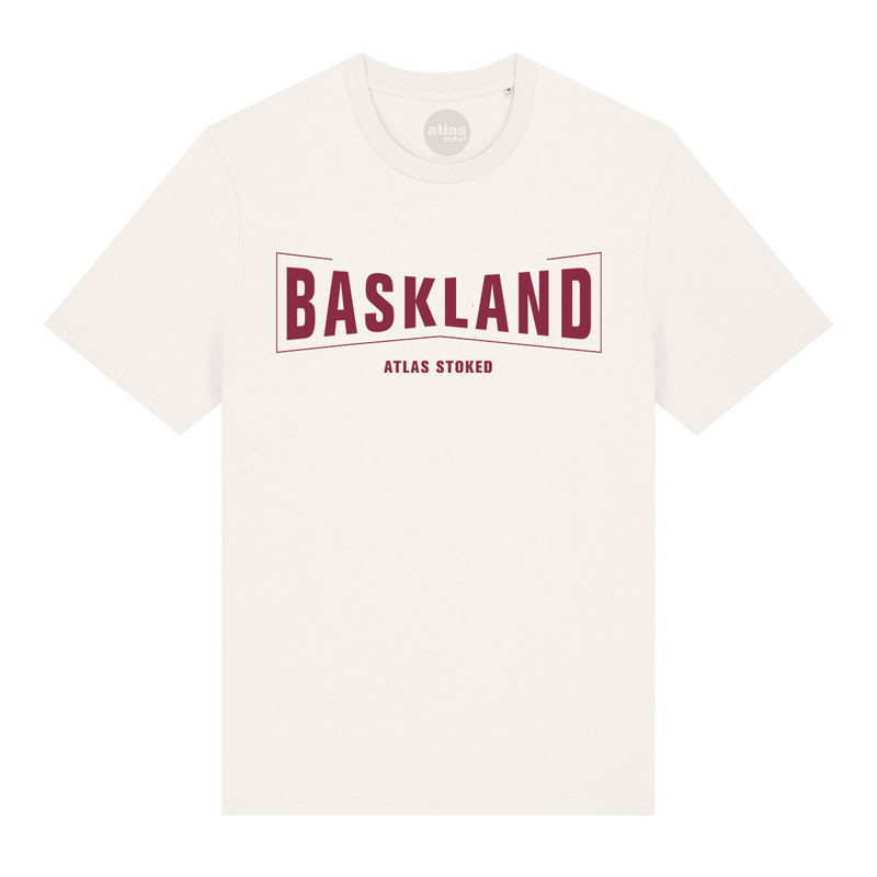 Camiseta Atlas: Baskland (Off White Burgundy)