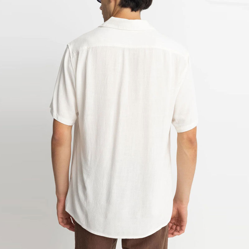 Camisa Rhythm: Textured Linen SS Shirt (Natural)