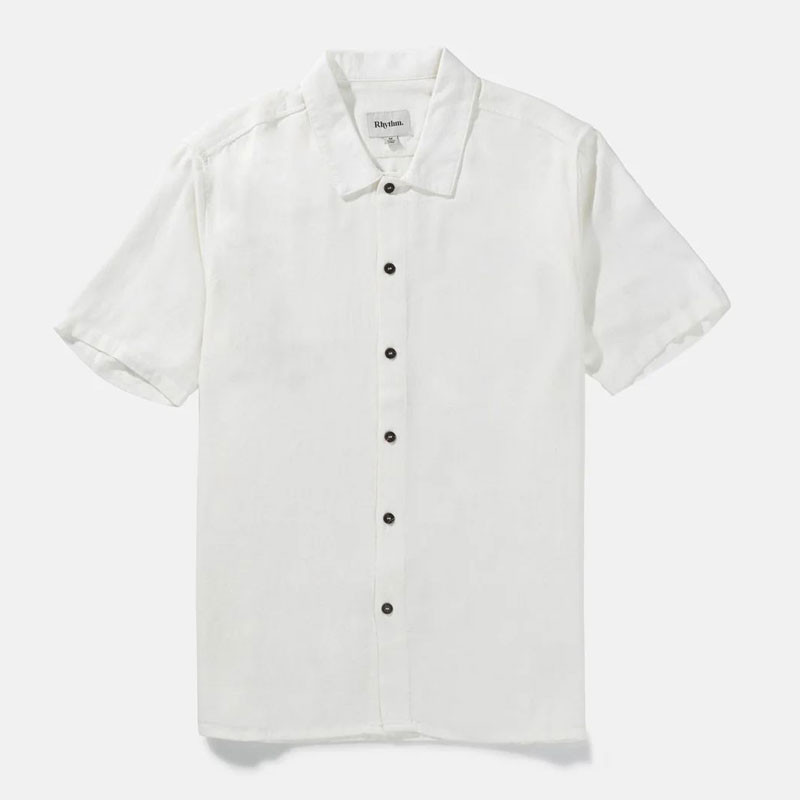 Camisa Rhythm: Textured Linen SS Shirt (Natural)
