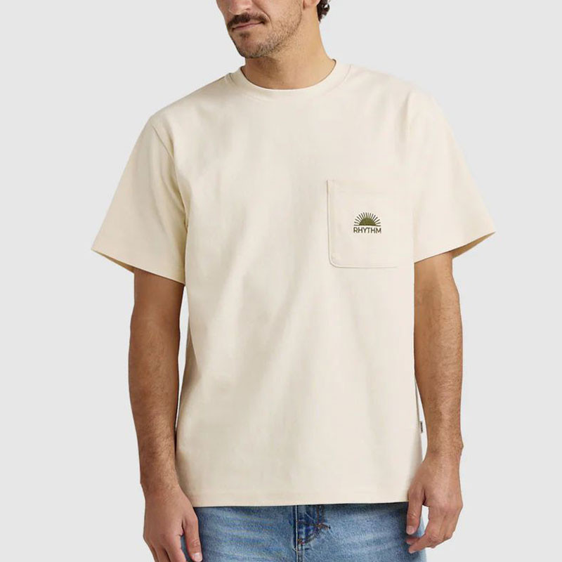 Camiseta Rhythm: Heavy Vintage Pocket Emblem SS (Natural)