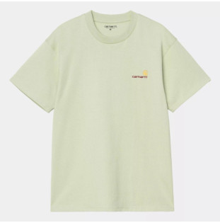Camiseta Carhartt WIP: SS American Script T-Shirt (Pale Olive)