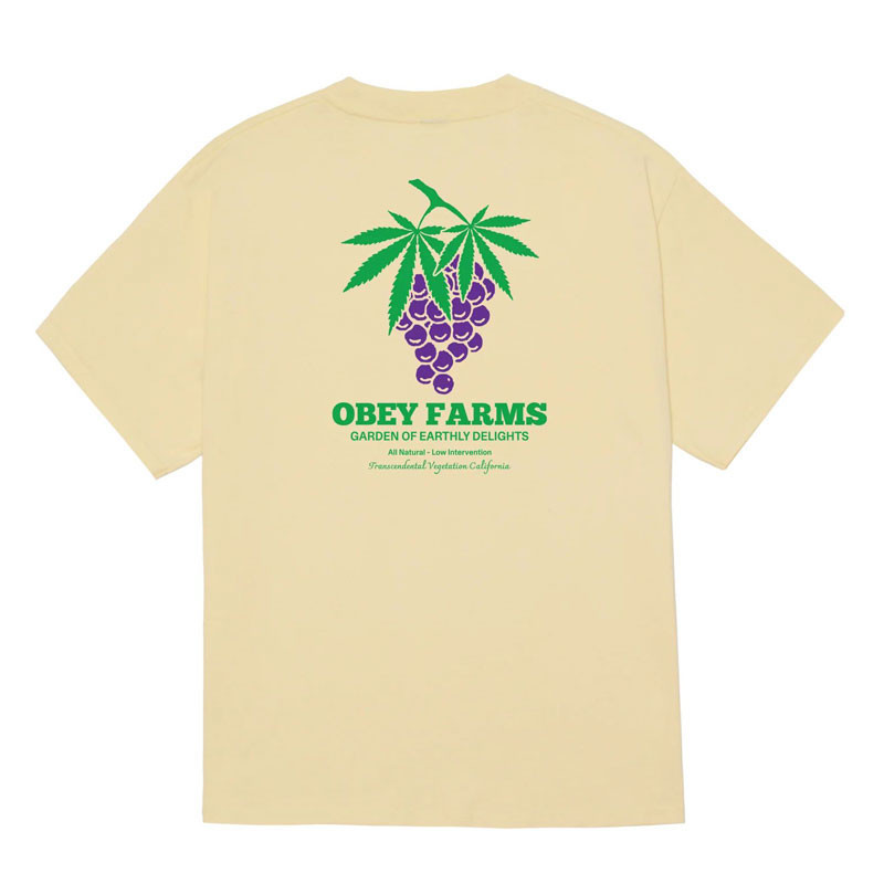Camiseta Obey: Obey Farms (Pale Yellow)