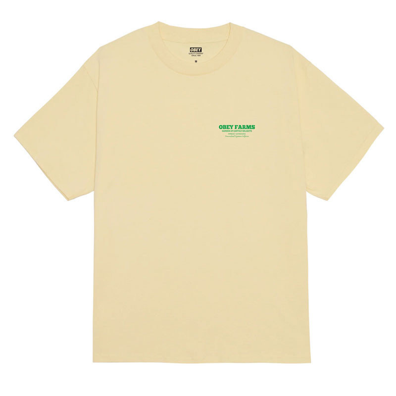 Camiseta Obey: Obey Farms (Pale Yellow)