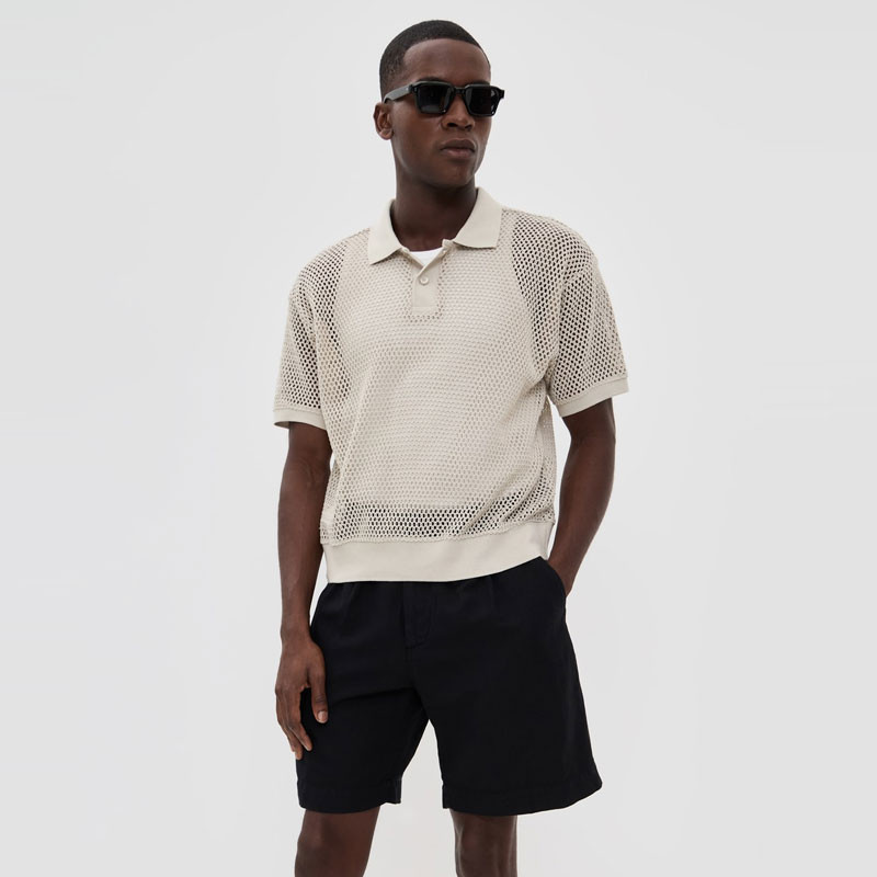 Polo Obey: Saratoga Mesh Polo SS (Silver Grey)