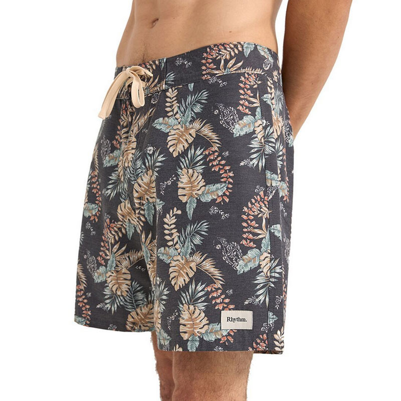 Bañador Rhythm: Tropical Paisl Trunk (Black)