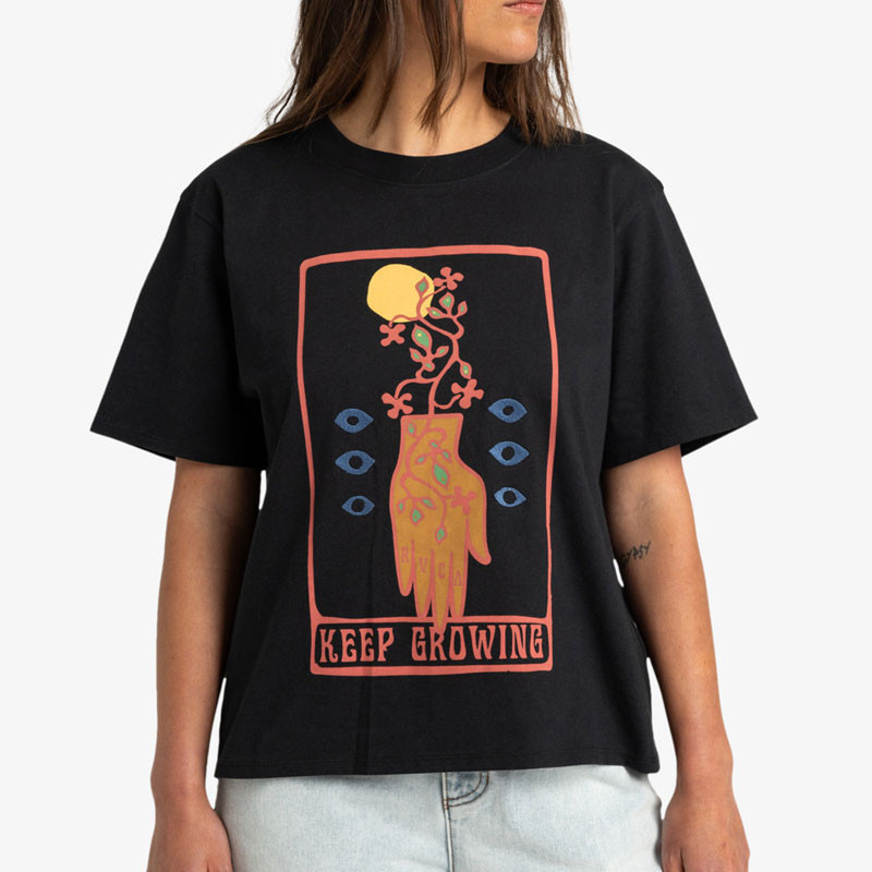 Camiseta RVCA: W Keep Growing SS (Black)