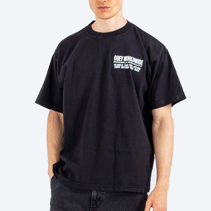 Camiseta Obey: Obey Worldwide Power And Equalit (Blk)