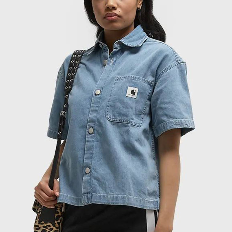 Camisa Carhartt WIP: W SS Lovilia Shirt (Blue)
