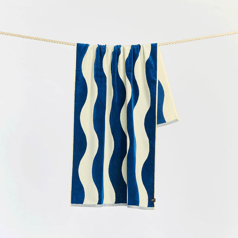 Toalla Slowtide: Slowtide Stripe Premium Woven (Deep Pool)