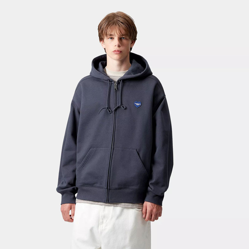 Sudadera Carhartt WIP: Hooded Heart II Hartt Sweat Jacket (Blue)