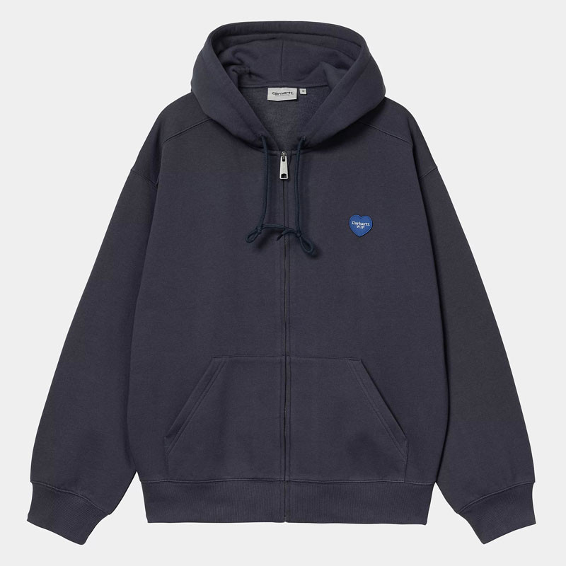 Sudadera Carhartt WIP: Hooded Heart II Hartt Sweat Jacket (Blue)