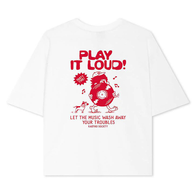 Camiseta Kaotiko: MC Play It Loud Organic Cotton (White)