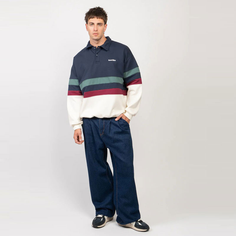 Sudadera Kaotiko: Polo Chang (Navy Heura Wine)